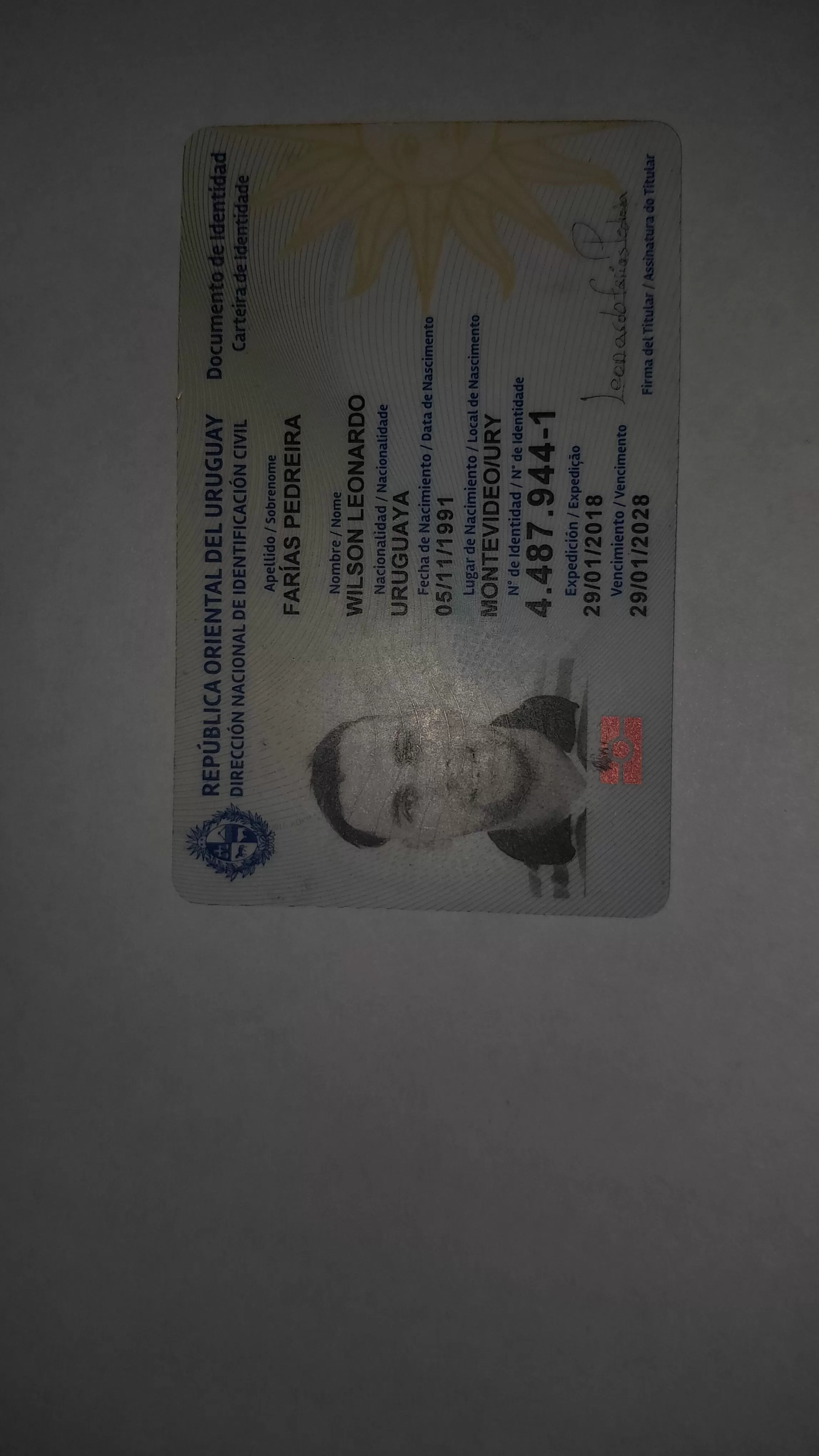 Wilson leonardo farias pedreira